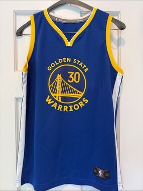 Fanatics Golden State Warriors Blue Curry Jersey Youth Large